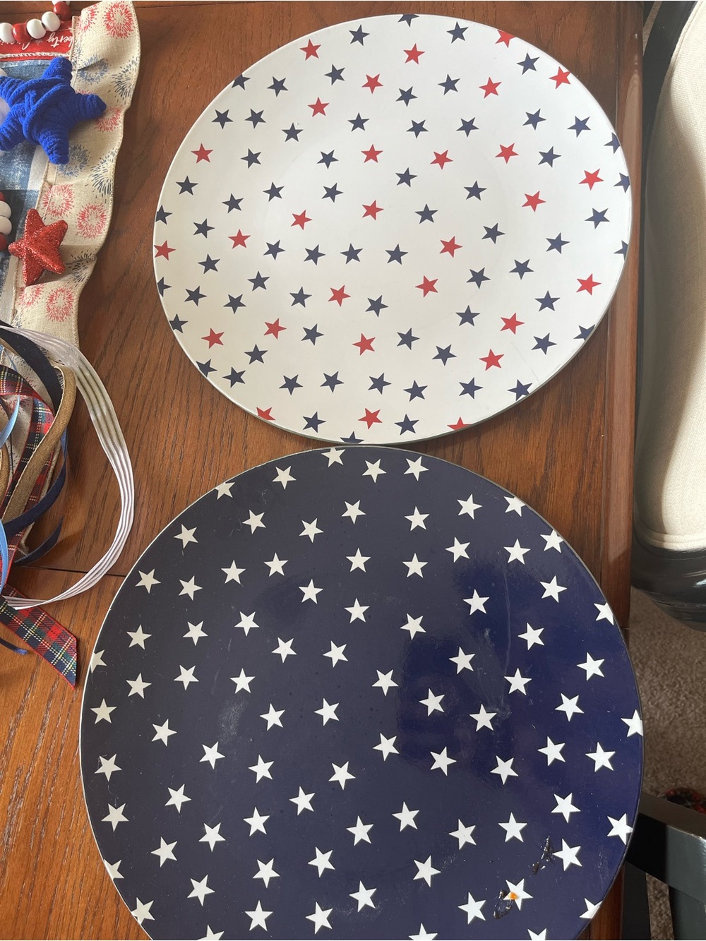 Patriotic Star Melamine Chargers - Set of 6